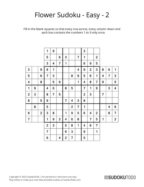 Flower Sudoku - Easy - 2