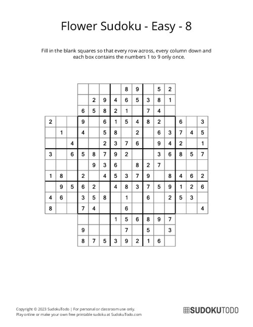 Flower Sudoku - Easy - 8