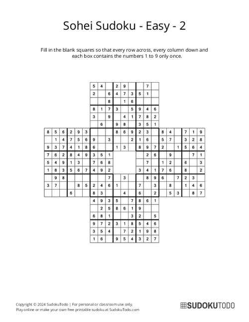 Sohei Sudoku - Easy - 2