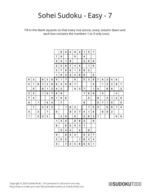 Sohei Sudoku - Easy - 7