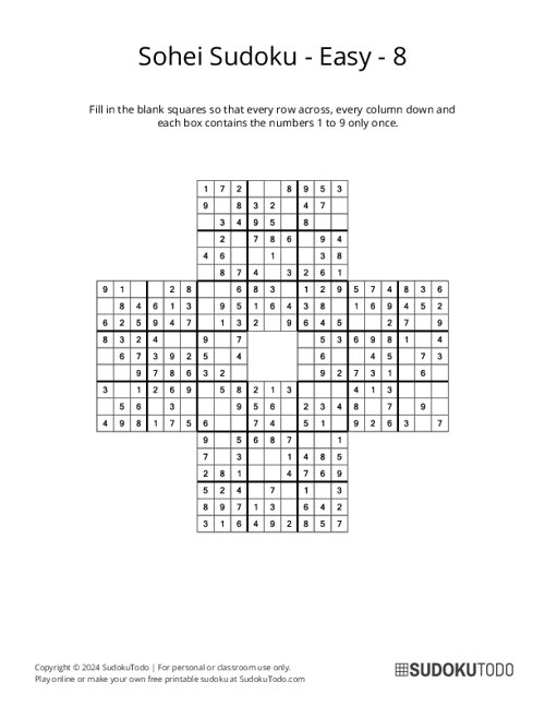 Sohei Sudoku - Easy - 8