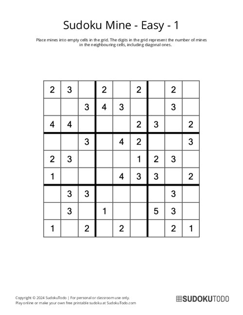 Sudoku Mine - Easy - 1