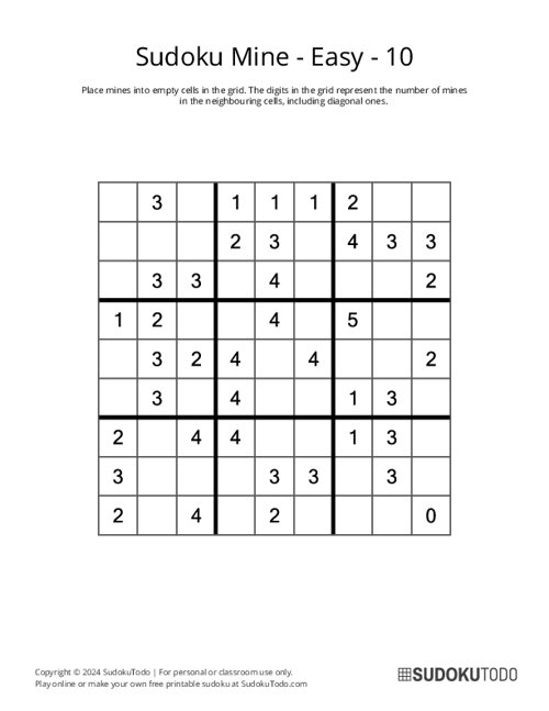 Sudoku Mine - Easy - 10