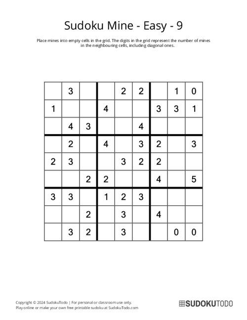 Sudoku Mine - Easy - 9