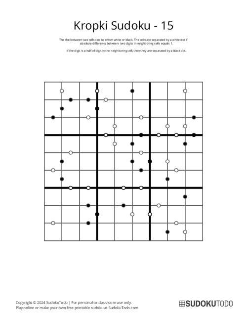 Kropki Sudoku - 15