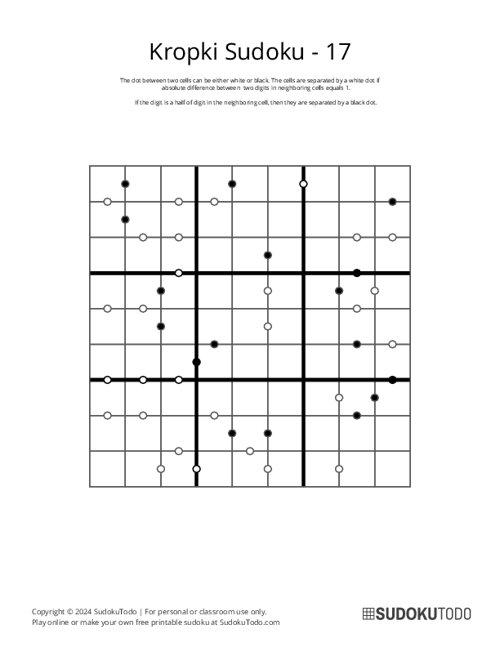 Kropki Sudoku - 17