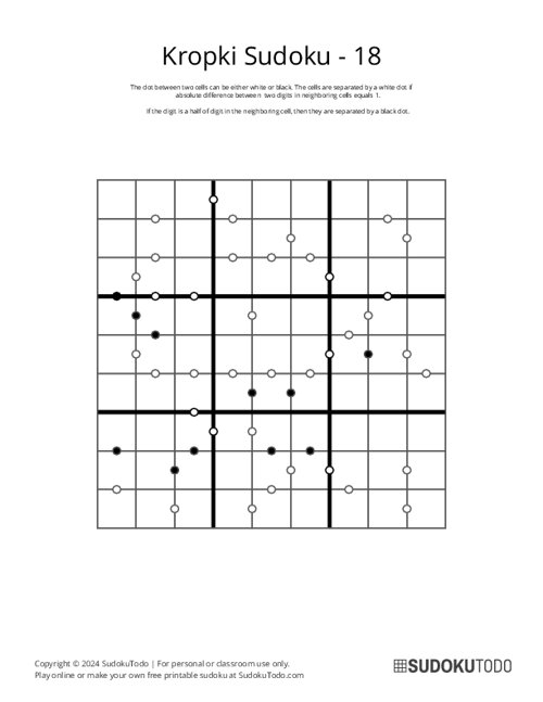 Kropki Sudoku - 18