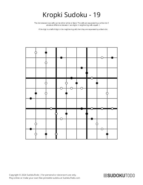 Kropki Sudoku - 19