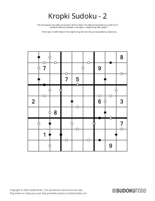 Kropki Sudoku - 2