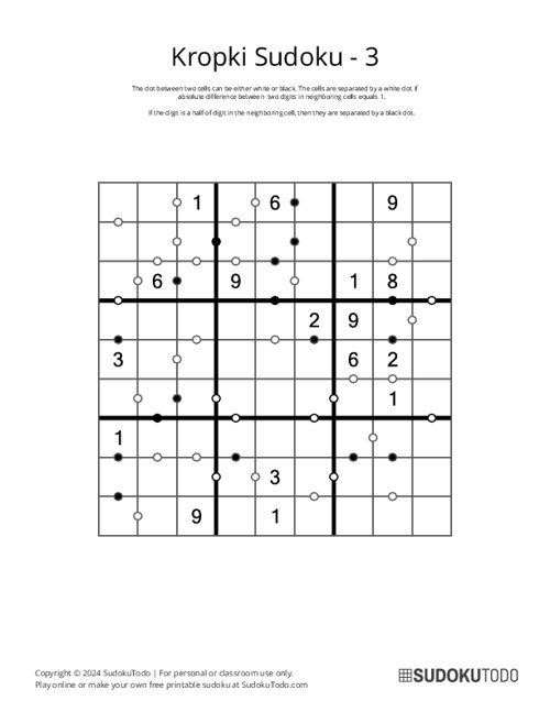 Kropki Sudoku - 3