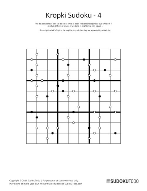 Kropki Sudoku - 4