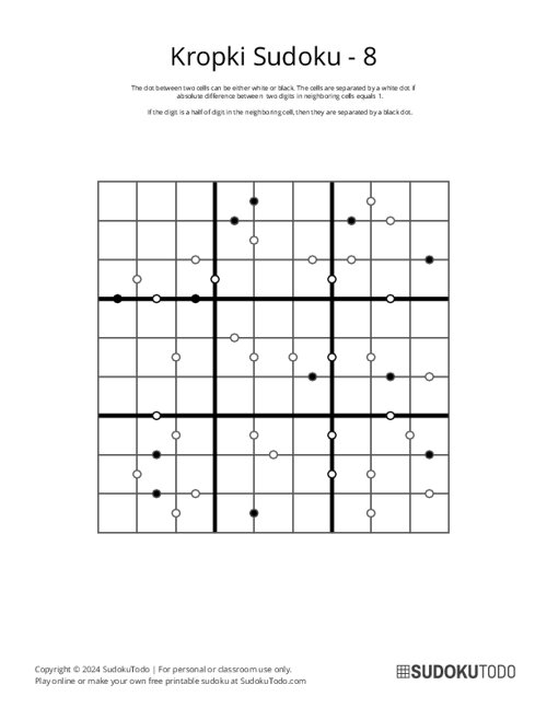 Kropki Sudoku - 8