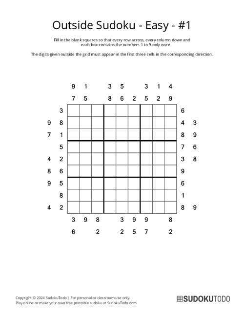 Outside Sudoku - Easy - 1