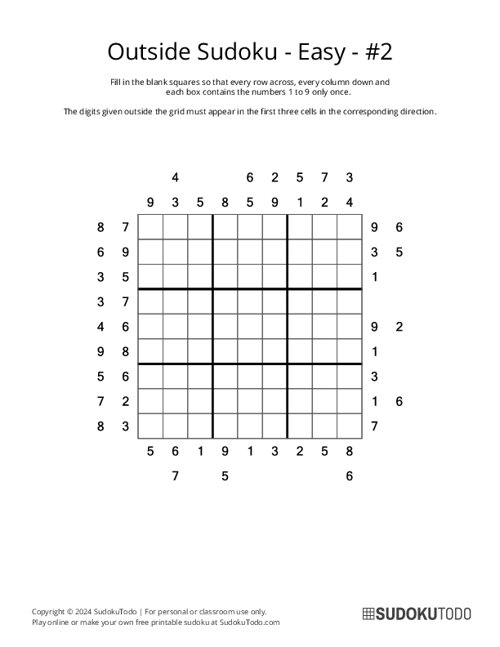 Outside Sudoku - Easy - 2