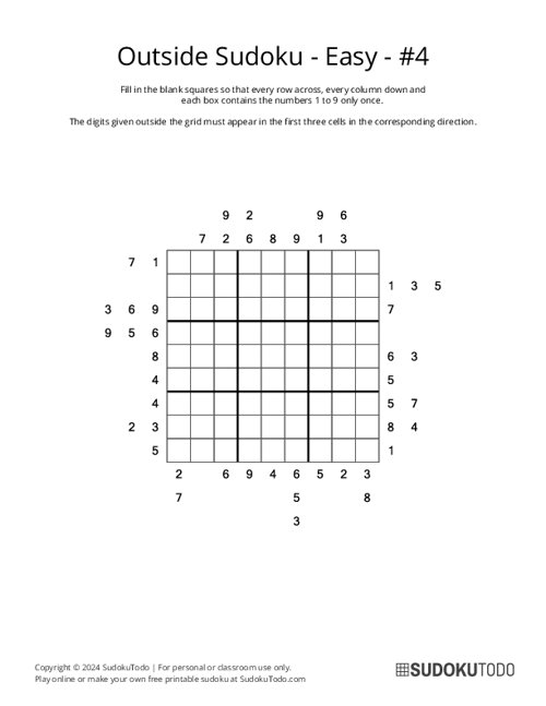 Outside Sudoku - Easy - 4