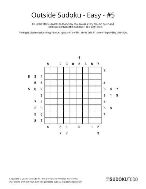 Outside Sudoku - Easy - 5