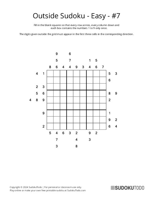 Outside Sudoku - Easy - 7