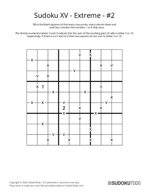 Sudoku XV - Extreme - 2