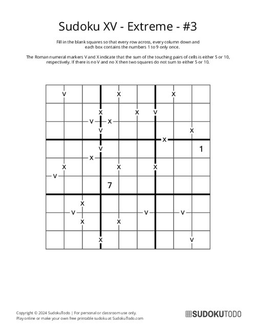 Sudoku XV - Extreme - 3