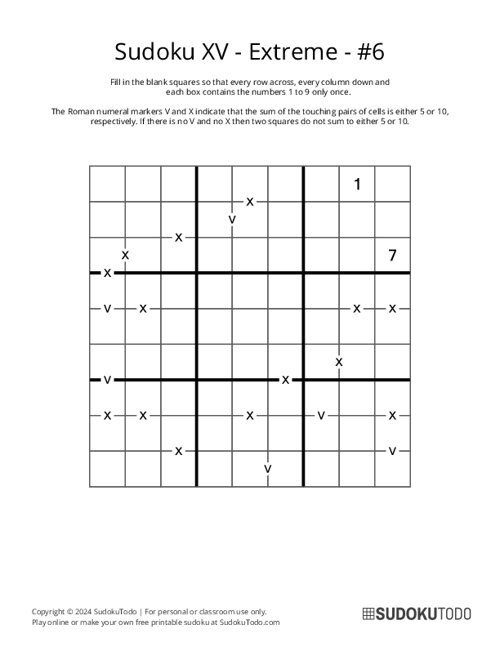 Sudoku XV - Extreme - 6