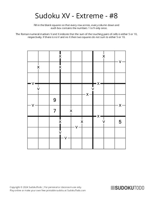 Sudoku XV - Extreme - 8