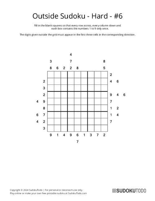 Outside Sudoku - Hard - 6