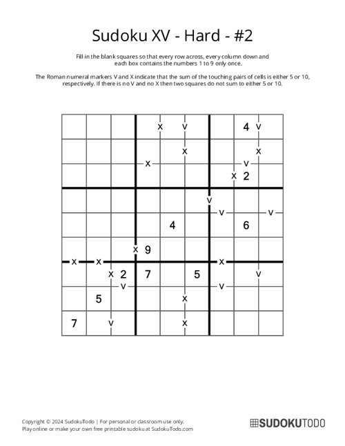 Sudoku XV - Hard - 2