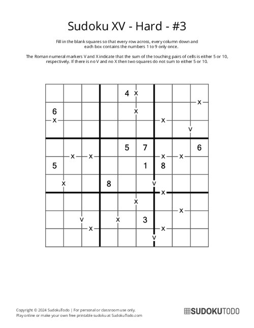 Sudoku XV - Hard - 3