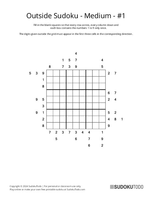 Outside Sudoku - Medium - 1