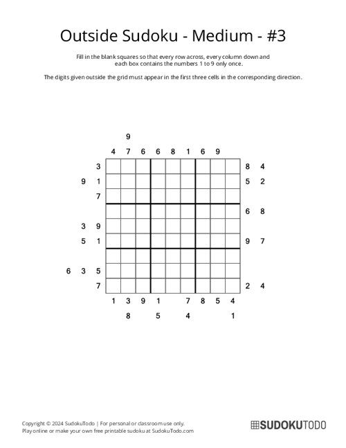 Outside Sudoku - Medium - 3