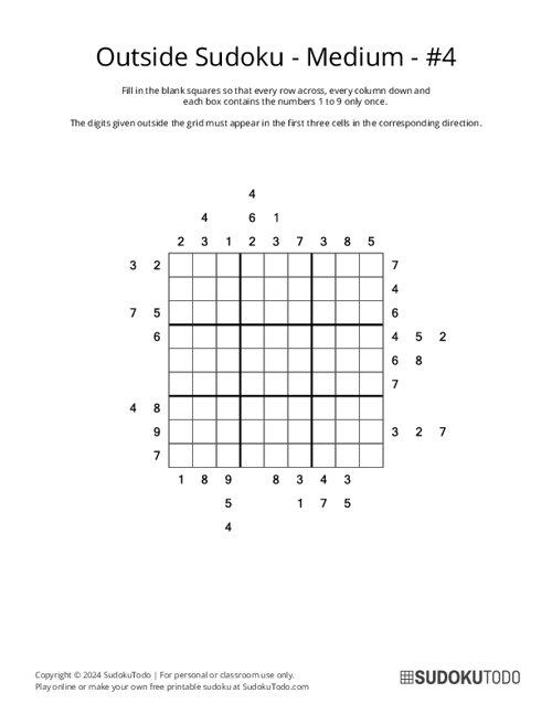 Outside Sudoku - Medium - 4