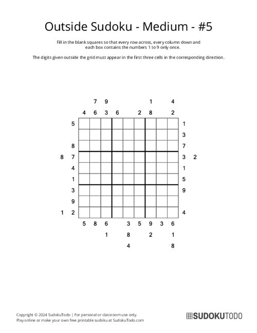 Outside Sudoku - Medium - 5