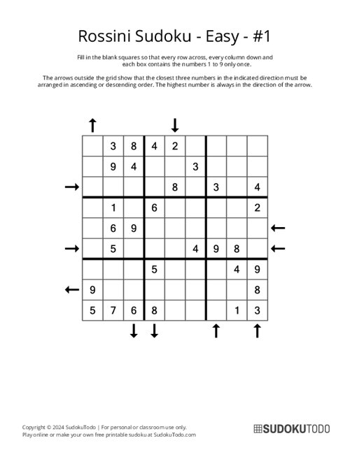 Rossini Sudoku - Easy - 1