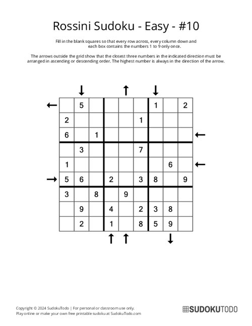 Rossini Sudoku - Easy - 10