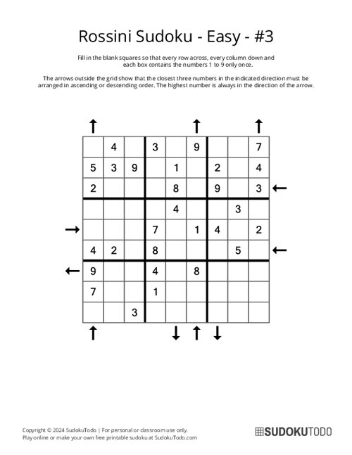 Rossini Sudoku - Easy - 3