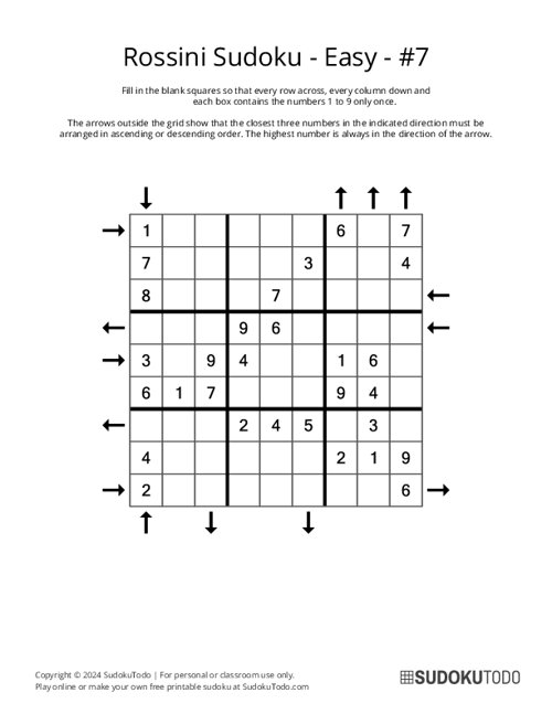 Rossini Sudoku - Easy - 7