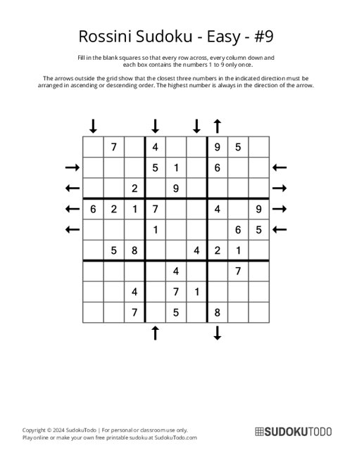 Rossini Sudoku - Easy - 9