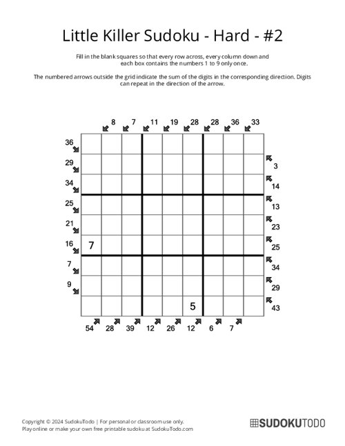 Little Killer Sudoku - Hard - 2