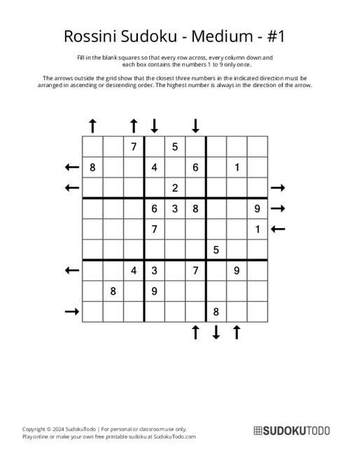 Rossini Sudoku - Medium - 1