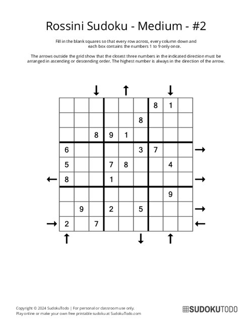 Rossini Sudoku - Medium - 2