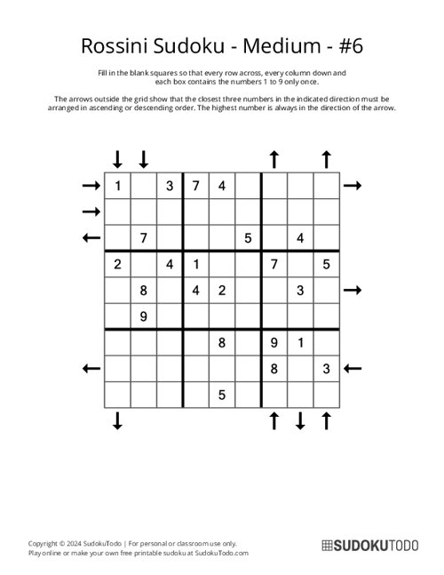 Rossini Sudoku - Medium - 6