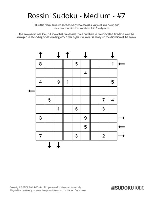 Rossini Sudoku - Medium - 7