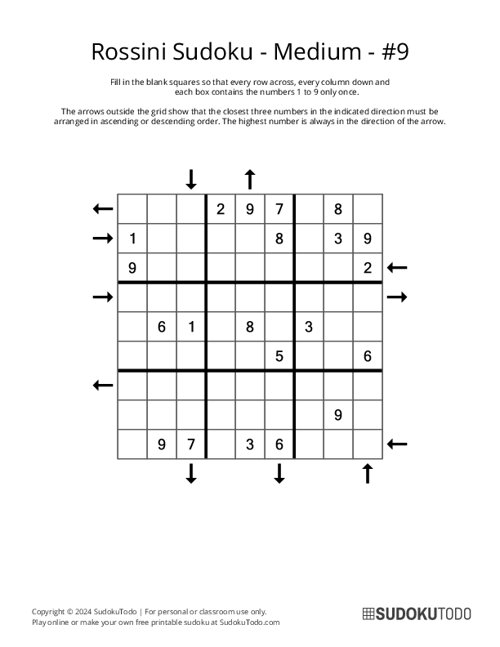 Rossini Sudoku - Medium - 9