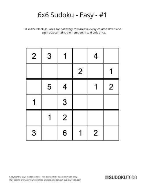 Sudoku Easy Printable Sudoku Easy Printable