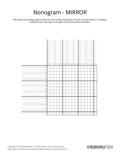 Nonogram - Easy - Mirror