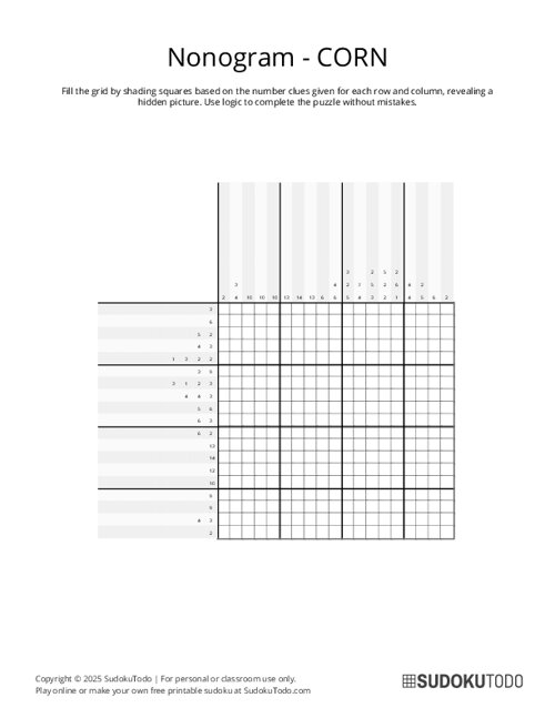 Nonogram - Hard - Corn
