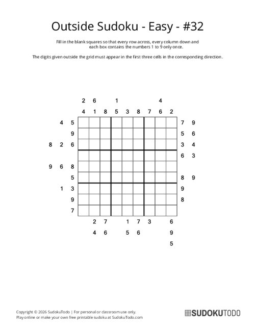 Outside Sudoku - Easy - 32