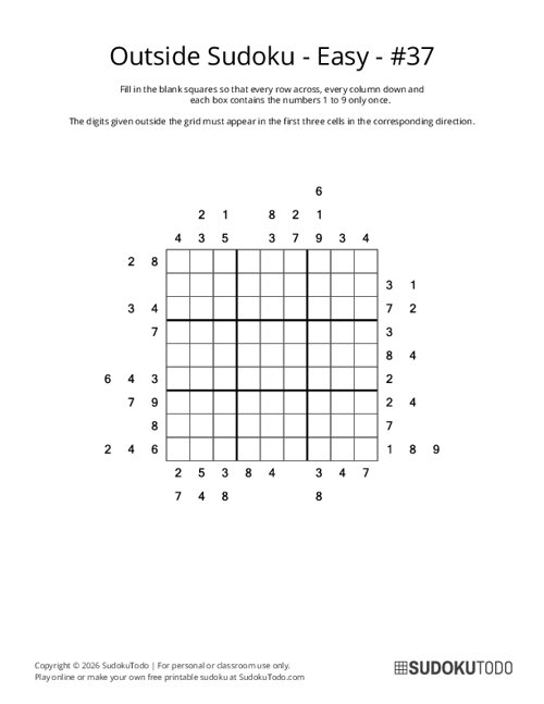 Outside Sudoku - Easy - 37
