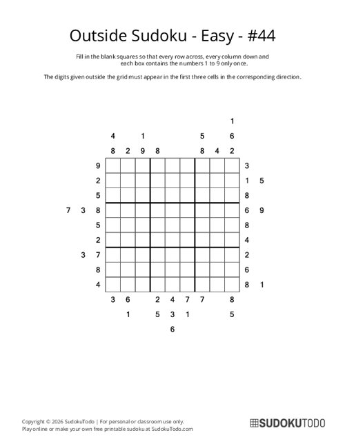 Outside Sudoku - Easy - 44