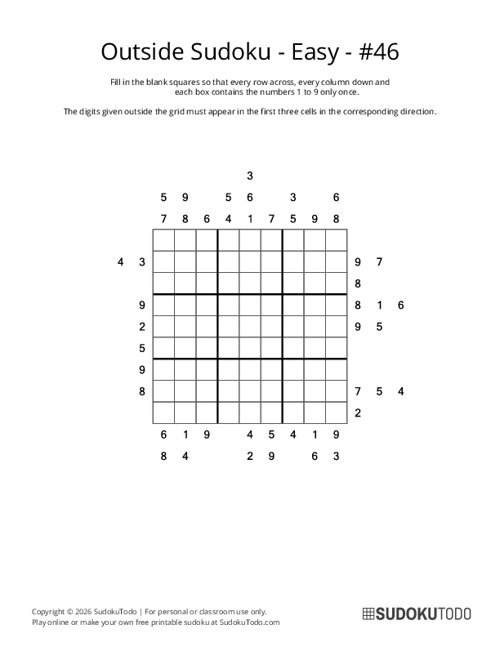 Outside Sudoku - Easy - 46